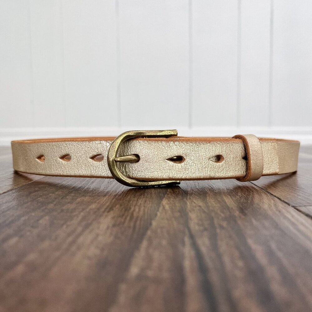 American Eagle Leather Belt Solid Brass Buckle We… - image 1